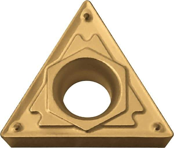 Kyocera - TCMT21.51 HQ Grade CA525 Carbide Turning Insert - TiCN/Al2O3/TiN Finish, 60° Triangle, 1/4" Inscr Circle, 3/32" Thick, 1/64" Corner Radius - USA Tool & Supply
