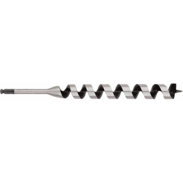 Irwin - 1-3/8", 3/8" Diam Hex Shank, 17" Overall Length with 15" Twist, Ship Auger Bit - USA Tool & Supply