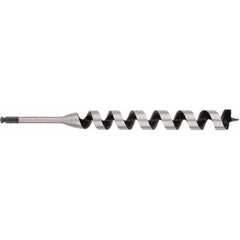 Irwin - 1-3/8", 3/8" Diam Hex Shank, 17" Overall Length with 15" Twist, Ship Auger Bit - USA Tool & Supply