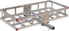 Erickson Manufacturing - Aluminum Cargo Carrier - 22-1/2" Wide x 49" Long, Silver, For Use with 2" Receivers - USA Tool & Supply