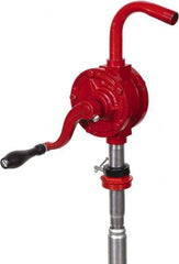 PRO-LUBE - Oil & Fuel Lubrication 0.07 Gal/Turn Flow Cast Iron Rotary Hand Pump - For 15 to 55 Gal Container - USA Tool & Supply