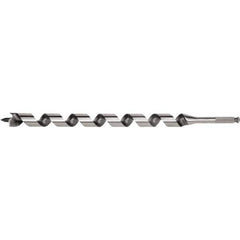 Irwin - 11/16", 7/16" Diam Hex Shank, 24" Overall Length with 21" Twist, Utility Auger Bit - USA Tool & Supply
