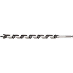 Irwin - 1-1/16", 7/16" Diam Hex Shank, 24" Overall Length with 21" Twist, Utility Auger Bit - USA Tool & Supply