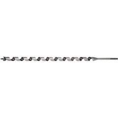 Irwin - 15/16", 7/16" Diam Hex Shank, 29" Overall Length with 24" Twist, Utility Auger Bit - USA Tool & Supply