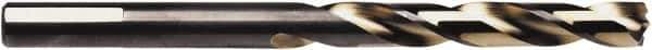 Irwin - 5/16" 135° High Speed Steel Jobber Drill - Oxide/Gold Finish, Spiral Flute, Straight Shank, 4-1/2" OAL - USA Tool & Supply