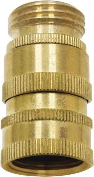 SANI-LAV - 3/4 GHT Garden Hose Quick Disconnect - Brass, Female Hose to Male Hose Connector - USA Tool & Supply