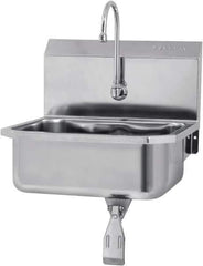 SANI-LAV - 17" Long x 14" Wide Inside, 1 Compartment, Grade 304 Stainless Steel Hands Free Hand Sink - 18 Gauge, 19" Long x 18" Wide x 21" High Outside, 7" Deep - USA Tool & Supply