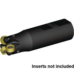 Kennametal - 1" Cutting Diam, 1" Shank Diam, 1" Max Depth of Cut, Weldon Shank Indexable Copy End Mill - 3 Inserts, RN.J10T3M0.N.. Insert, KDR Toolholder, Steel, Through Coolant - USA Tool & Supply