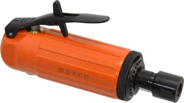 Dotco - 1/4" Collet, Straight Handle, Air Straight Die Grinder - 25,000 RPM, Front Exhaust, 30 CFM, 0.6 hp, 90 psi, 1/4" Inlet - USA Tool & Supply
