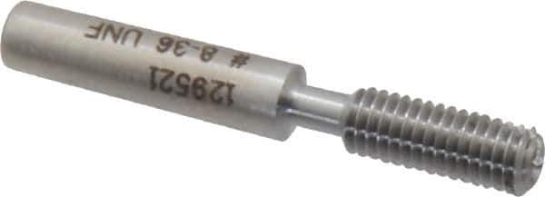 GF Gage - #8-36, Class 2B, 3B, Single End Plug Thread Go Gage - Hardened Tool Steel, Size 0 Handle Not Included - USA Tool & Supply