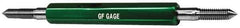 GF Gage - #4-48, Class 3B, Double End Plug Thread Go/No Go Gage - High Speed Steel, Size 00 Handle Included - USA Tool & Supply