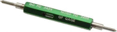 GF Gage - #1-64, Class 2B, Double End Plug Thread Go/No Go Gage - Hardened Tool Steel, Size 000 Handle Included - USA Tool & Supply