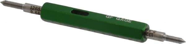 GF Gage - #2-56, Class 2B, Double End Plug Thread Go/No Go Gage - Hardened Tool Steel, Size 000 Handle Included - USA Tool & Supply