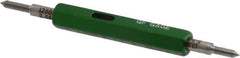 GF Gage - #2-56, Class 2B, Double End Plug Thread Go/No Go Gage - Hardened Tool Steel, Size 000 Handle Included - USA Tool & Supply