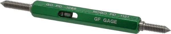 GF Gage - #5-40, Class 2B, Double End Plug Thread Go/No Go Gage - Hardened Tool Steel, Size 00 Handle Included - USA Tool & Supply