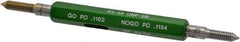 GF Gage - #5-44, Class 2B, Double End Plug Thread Go/No Go Gage - Hardened Tool Steel, Size 00 Handle Included - USA Tool & Supply