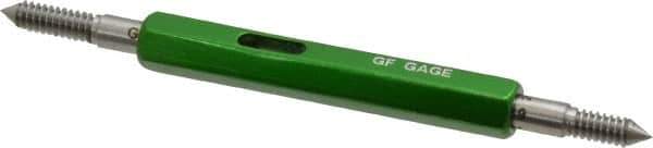 GF Gage - #6-32, Class 2B, Double End Plug Thread Go/No Go Gage - Hardened Tool Steel, Size 00 Handle Included - USA Tool & Supply