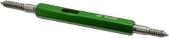 GF Gage - #6-32, Class 2B, Double End Plug Thread Go/No Go Gage - Hardened Tool Steel, Size 00 Handle Included - USA Tool & Supply