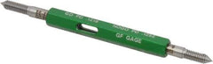 GF Gage - #6-40, Class 2B, Double End Plug Thread Go/No Go Gage - Hardened Tool Steel, Size 00 Handle Included - USA Tool & Supply