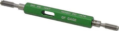 GF Gage - #8-32, Class 2B, Double End Plug Thread Go/No Go Gage - Hardened Tool Steel, Size 0 Handle Included - USA Tool & Supply
