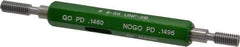 GF Gage - #8-36, Class 2B, Double End Plug Thread Go/No Go Gage - Hardened Tool Steel, Size 0 Handle Included - USA Tool & Supply