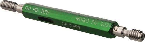 GF Gage - 1/4-20, Class 2B, Double End Plug Thread Go/No Go Gage - Hardened Tool Steel, Size 1 Handle Included - USA Tool & Supply