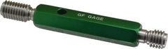 GF Gage - 9/16-12, Class 2B, Double End Plug Thread Go/No Go Gage - Hardened Tool Steel, Size 3 Handle Included - USA Tool & Supply