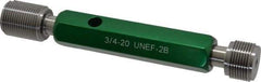 GF Gage - 3/4-20, Class 2B, Double End Plug Thread Go/No Go Gage - Hardened Tool Steel, Size 3 Handle Included - USA Tool & Supply