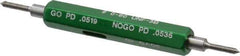 GF Gage - #0-80, Class 3B, Double End Plug Thread Go/No Go Gage - Hardened Tool Steel, Size 000 Handle Included - USA Tool & Supply