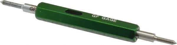 GF Gage - #1-72, Class 3B, Double End Plug Thread Go/No Go Gage - Hardened Tool Steel, Size 000 Handle Included - USA Tool & Supply