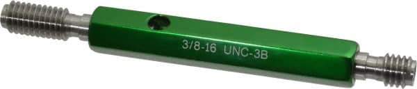 GF Gage - 3/8-16, Class 3B, Double End Plug Thread Go/No Go Gage - Hardened Tool Steel, Size 2 Handle Included - USA Tool & Supply