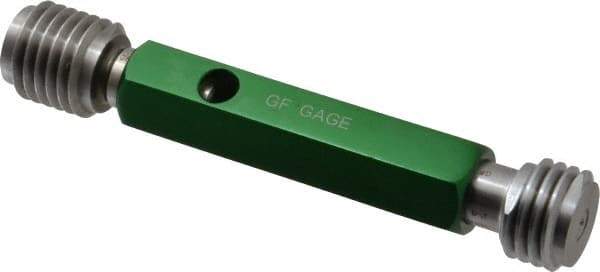 GF Gage - 1-8, Class 3B, Double End Plug Thread Go/No Go Gage - Hardened Tool Steel, Size 4 Handle Included - USA Tool & Supply