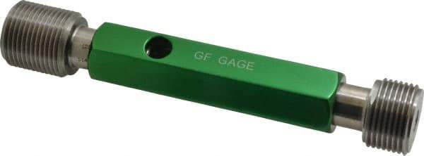 GF Gage - 1-14, Class 3B, Double End Plug Thread Go/No Go Gage - Hardened Tool Steel, Size 4 Handle Included - USA Tool & Supply