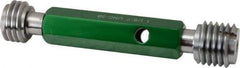 GF Gage - 1-1/8 - 7, Class 3B, Double End Plug Thread Go/No Go Gage - Hardened Tool Steel, Size 4 Handle Included - USA Tool & Supply