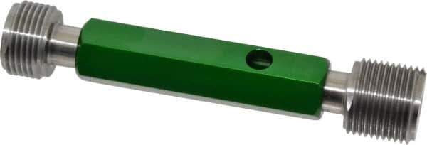 GF Gage - 1-1/8 - 12, Class 3B, Double End Plug Thread Go/No Go Gage - Hardened Tool Steel, Size 4 Handle Included - USA Tool & Supply