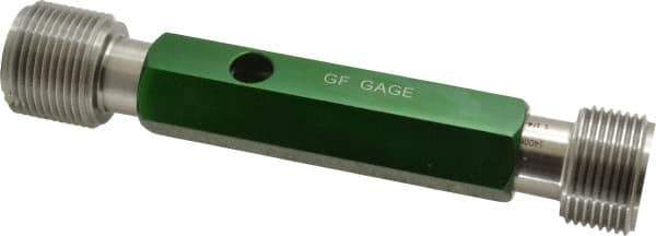 GF Gage - 1-1/4 - 12, Class 3B, Double End Plug Thread Go/No Go Gage - Hardened Tool Steel, Size 5 Handle Included - USA Tool & Supply