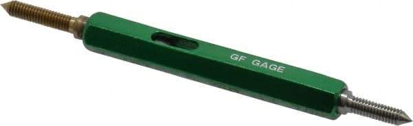 GF Gage - #4-48, Class 2B, Double End Plug Thread Go/No Go Gage - High Speed Steel, Size 00 Handle Included - USA Tool & Supply