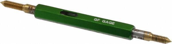 GF Gage - #5-40, Class 2B, Double End Plug Thread Go/No Go Gage - High Speed Steel, Size 00 Handle Included - USA Tool & Supply