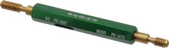 GF Gage - #8-32, Class 2B, Double End Plug Thread Go/No Go Gage - High Speed Steel, Size 0 Handle Included - USA Tool & Supply