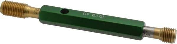 GF Gage - 7/16-20, Class 2B, Double End Plug Thread Go/No Go Gage - High Speed Steel, Size 2 Handle Included - USA Tool & Supply