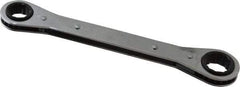 Proto - 5/8" x 3/4" 12 Point Ratcheting Box Wrench - Double End, 1-5/8" Head Diam x 1/2" Head Thickness, 8-1/8" OAL, Steel, Chrome Finish - USA Tool & Supply