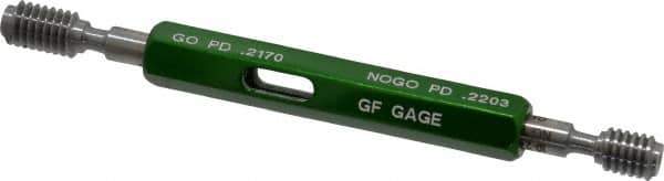 GF Gage - 10-24 Thread, Steel, Screw Thread Insert (STI) Class 2B, Plug Thread Insert Go/No Go Gage - Double End with Handle - USA Tool & Supply