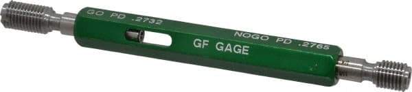 GF Gage - 1/4-28 Thread, Steel, Screw Thread Insert (STI) Class 2B, Plug Thread Insert Go/No Go Gage - Double End with Handle, Handle Size 1 - USA Tool & Supply