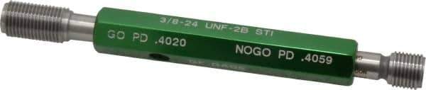 GF Gage - 3/8-24 Thread, Steel, Screw Thread Insert (STI) Class 2B, Plug Thread Insert Go/No Go Gage - Double End with Handle, Handle Size 2 - USA Tool & Supply