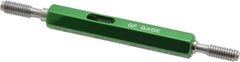 GF Gage - 6-32 Thread, Steel, Screw Thread Insert (STI) Class 3B, Plug Thread Insert Go/No Go Gage - Double End with Handle - USA Tool & Supply