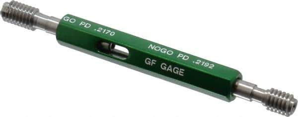 GF Gage - 10-24 Thread, Steel, Screw Thread Insert (STI) Class 3B, Plug Thread Insert Go/No Go Gage - Double End with Handle - USA Tool & Supply