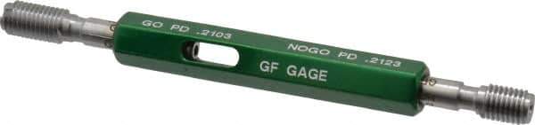 GF Gage - 10-32 Thread, Steel, Screw Thread Insert (STI) Class 3B, Plug Thread Insert Go/No Go Gage - Double End with Handle - USA Tool & Supply
