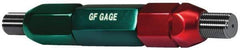GF Gage - 9/16-12, Class 2B, Double End Plug Thread Go/No Go Gage - Steel, Size 6W Handle Included - USA Tool & Supply