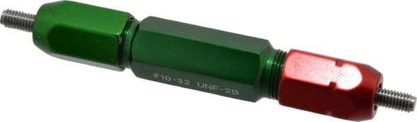 GF Gage - #10-32, Class 2B, Double End Plug Thread Go/No Go Gage - Steel, Size 3W Handle Included - USA Tool & Supply