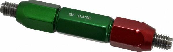 GF Gage - 3/8-16, Class 2B, Double End Plug Thread Go/No Go Gage - Steel, Size 4W Handle Included - USA Tool & Supply